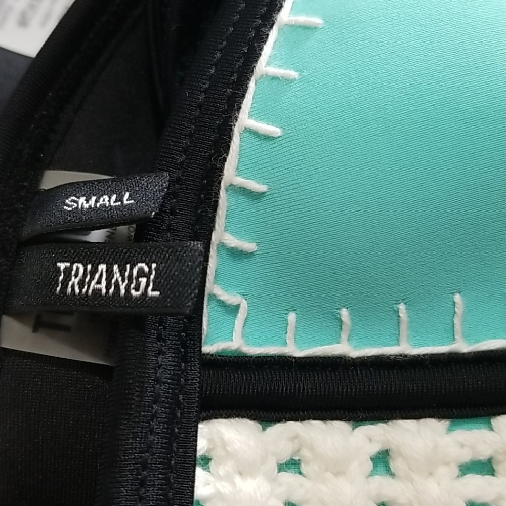 57T Aqua/teal Triangl bikini top 1 top select size - Picture 6 of 7